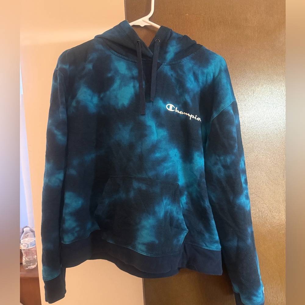 Champion Blue Tie-Dye Hoodie